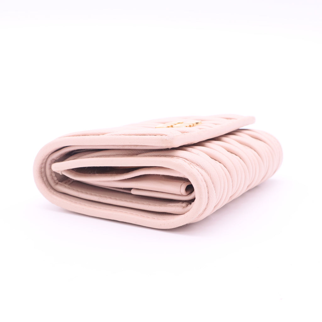 Wallet Embellished Matelasse Leather Twins