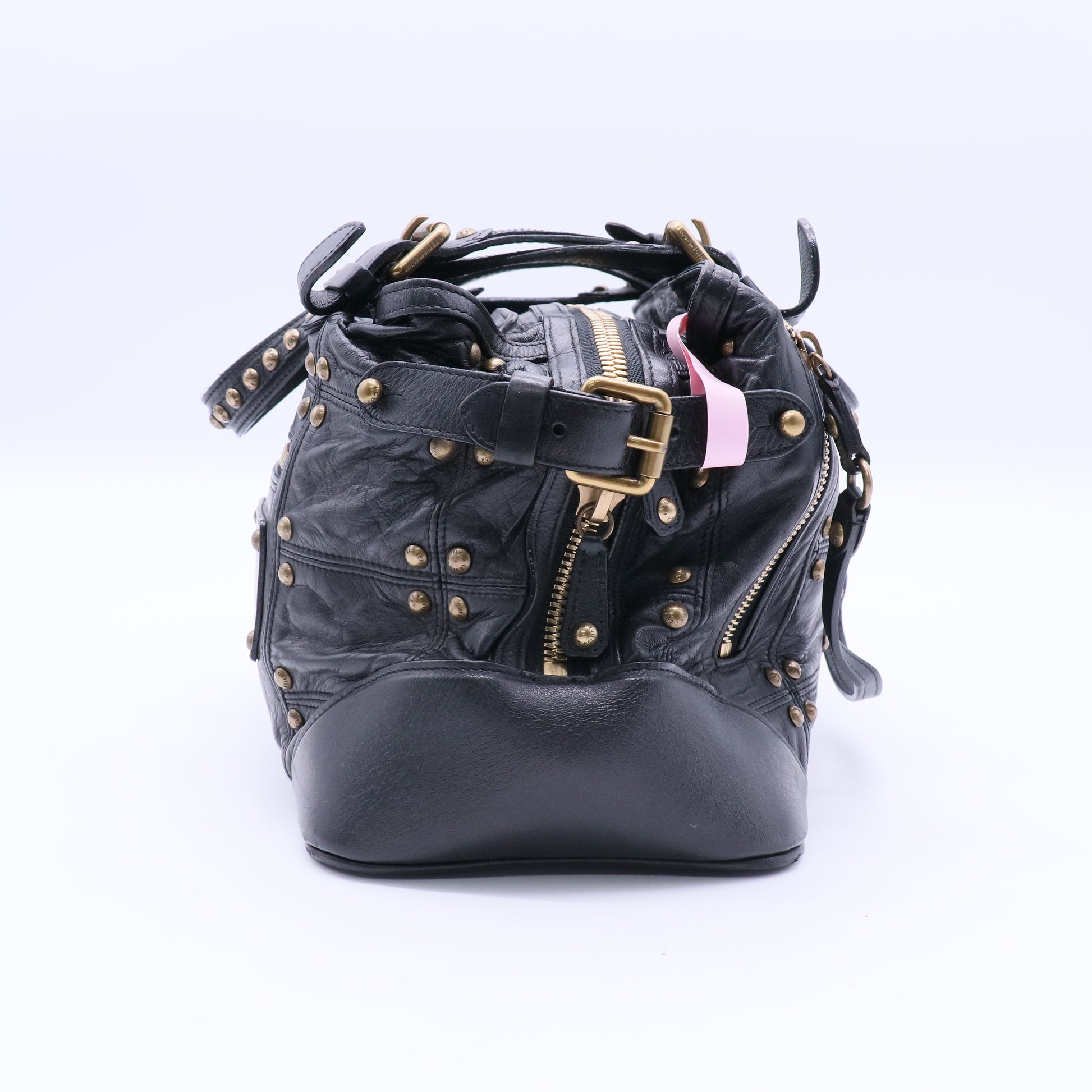 Limited Edition Black Lambskin Leather Riveting Bag twins