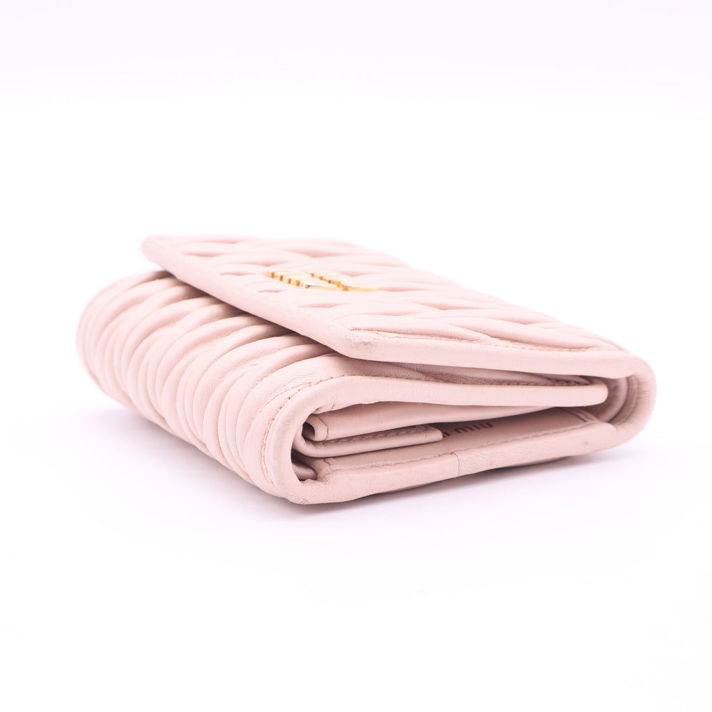 Wallet Embellished Matelasse Leather Twins
