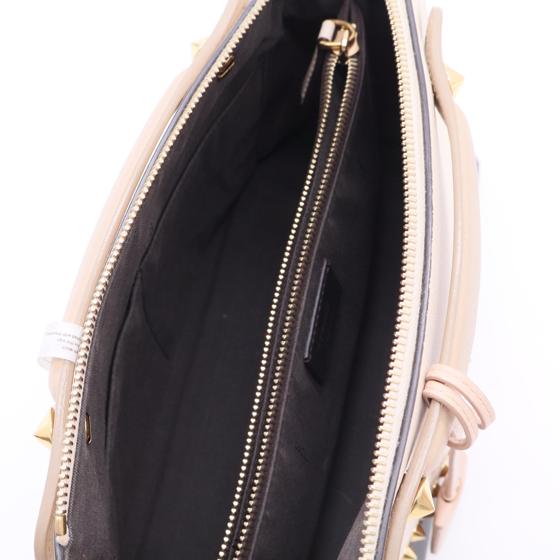 Vitello Dolce Monster Eyes Inlay Studded Medium By The Way Boston Bag Camelia Black twins