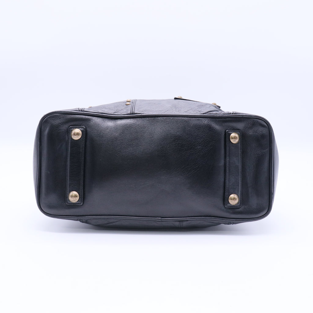 Limited Edition Black Lambskin Leather Riveting Bag twins
