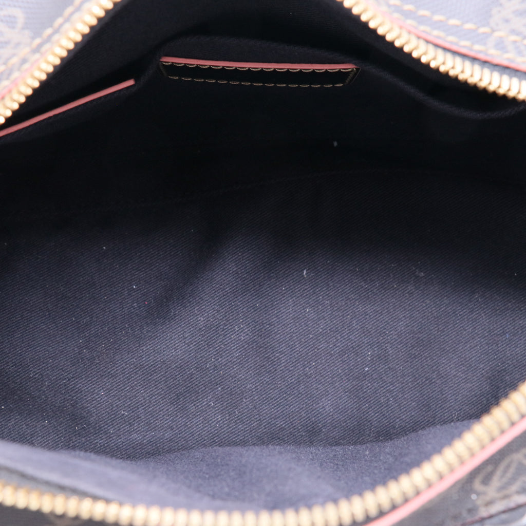 Anagram Hand Bag PVC Canvas Black B11624