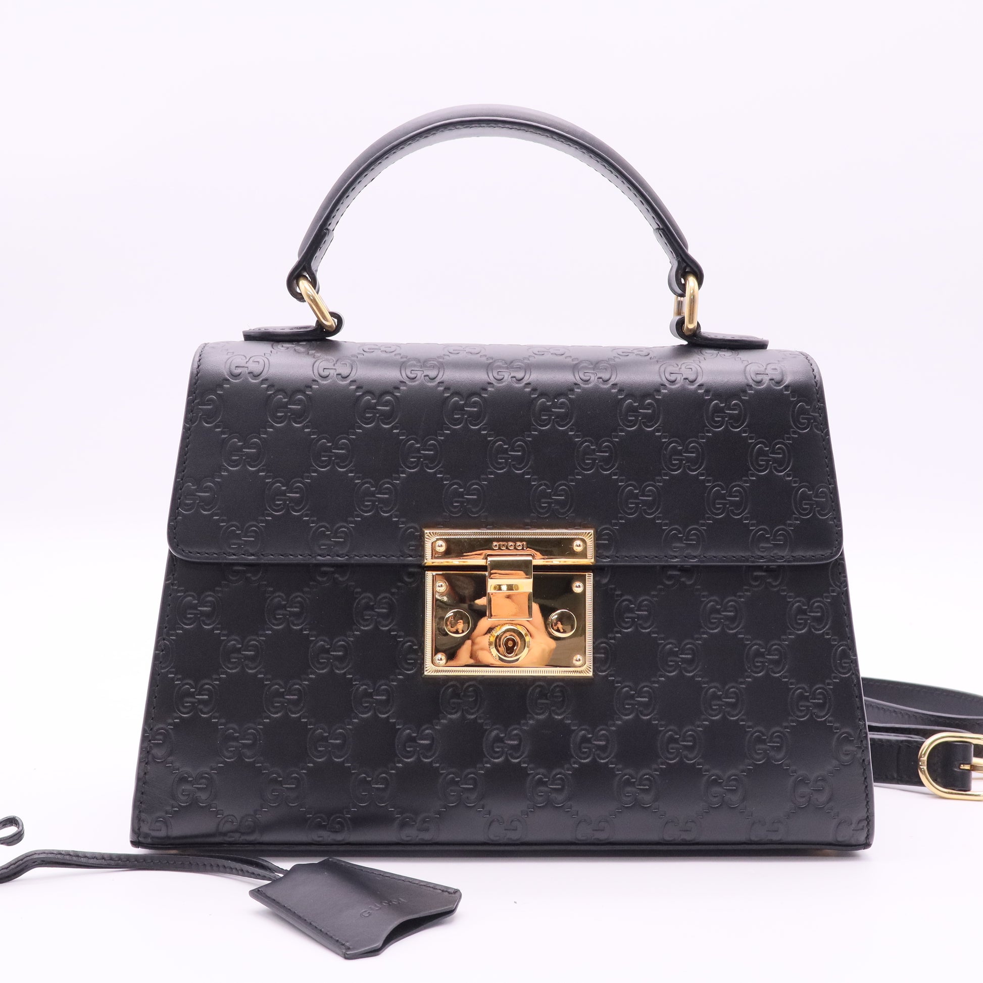 Guccissima Padlock Top Handle Bag