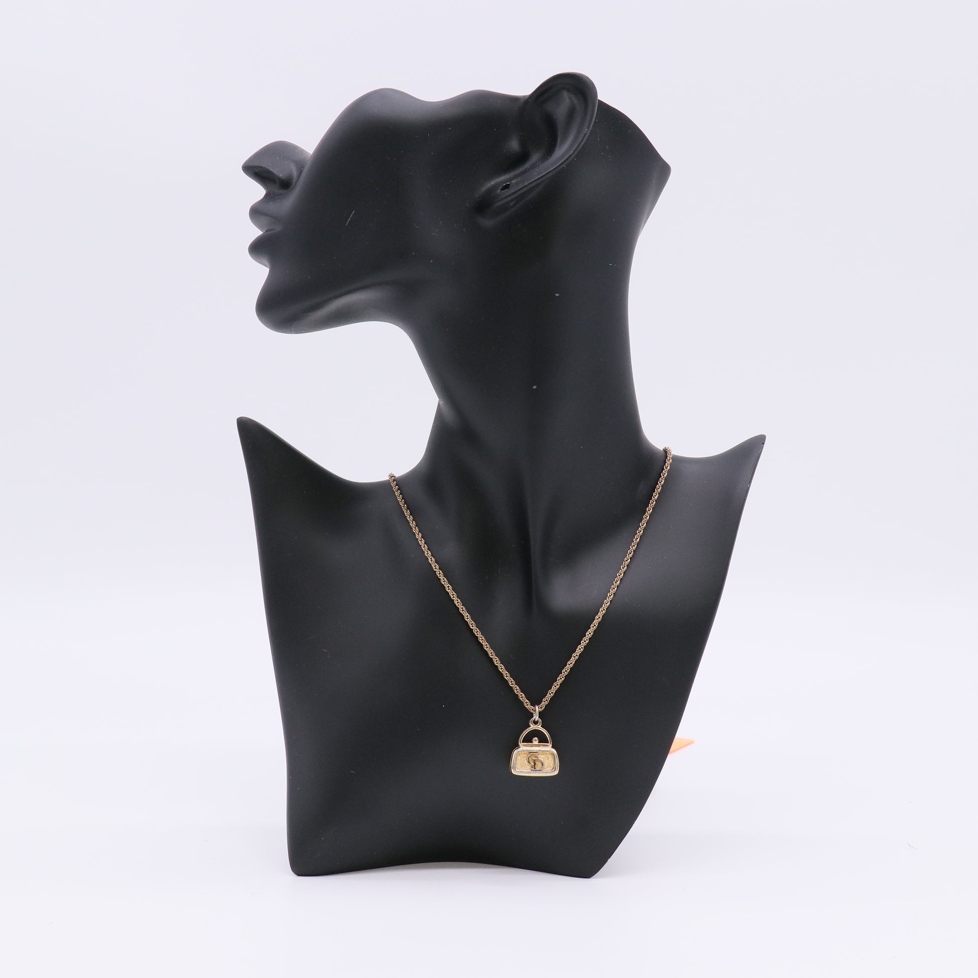 Dior Vintage Bag Pendant Necklace twins LDZ342