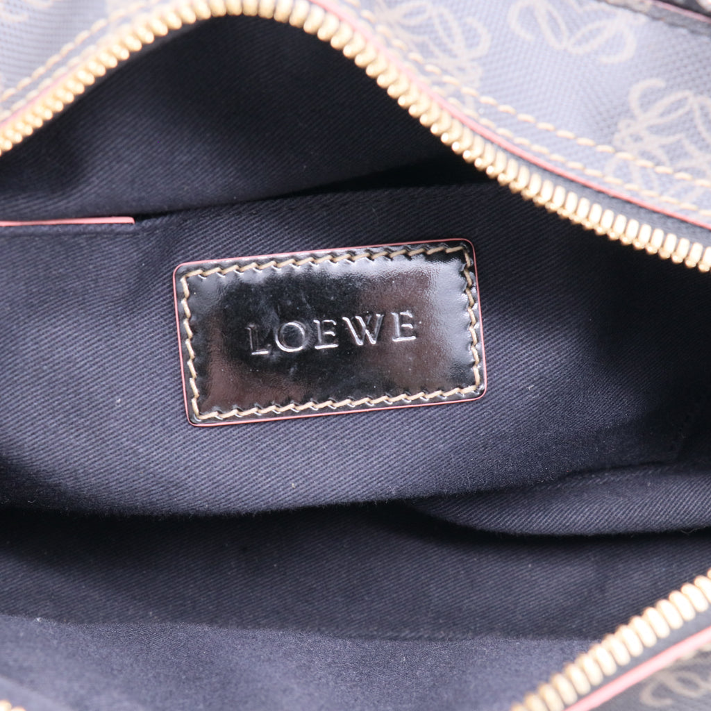 Anagram Hand Bag PVC Canvas Black B11624