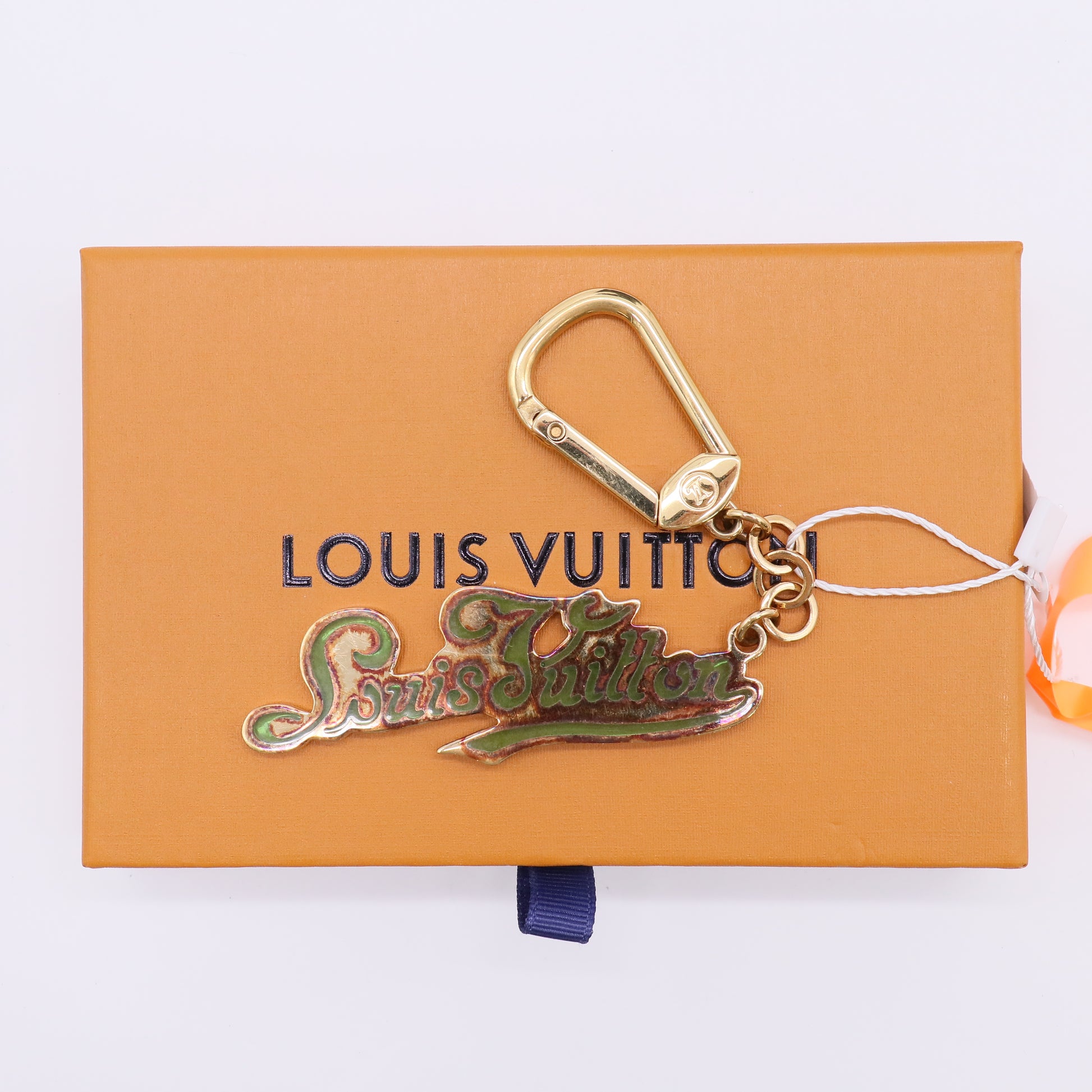Louis Vuitton Script Logo Bag Charm Keyring twins LDZ337