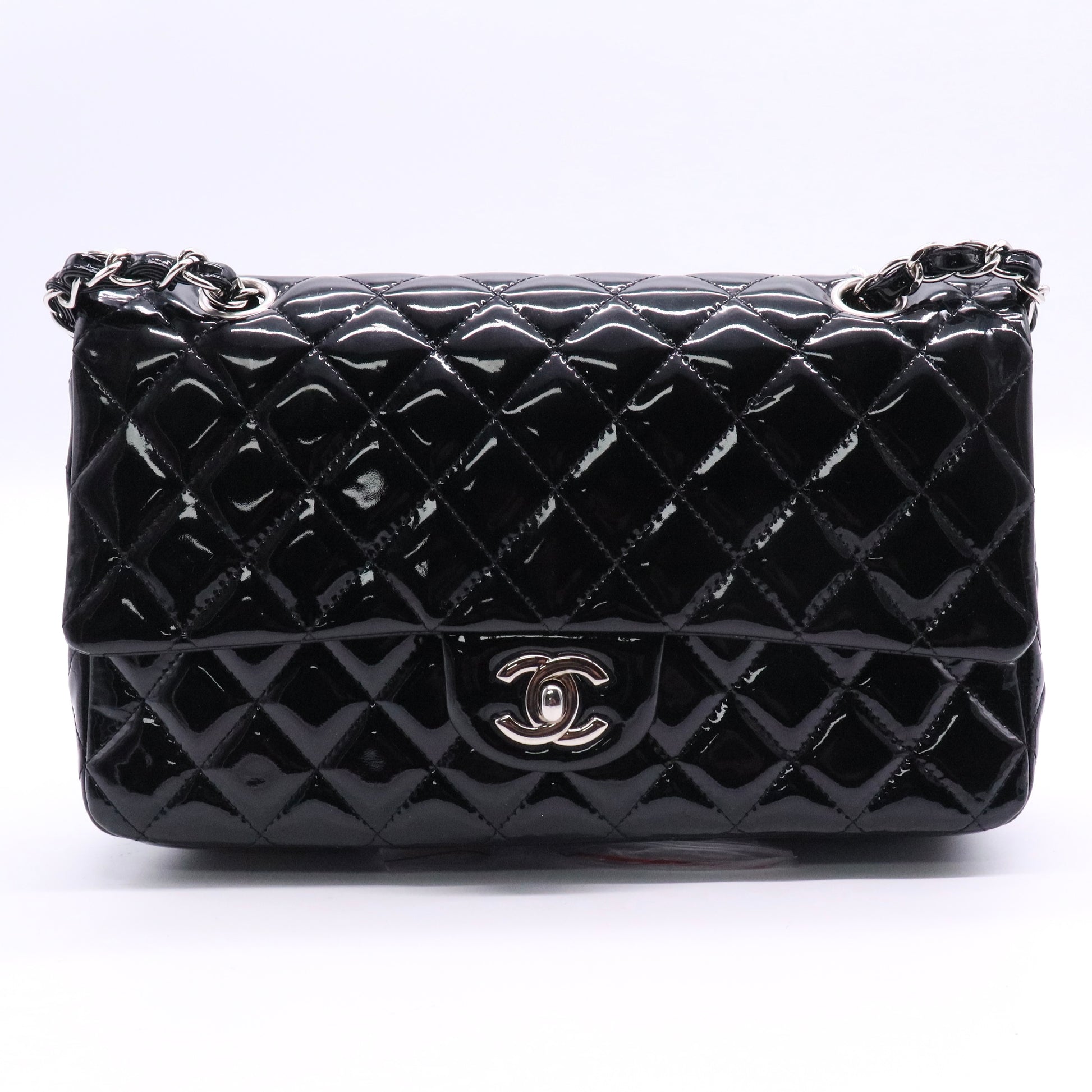 Chanel Patent Upside Down Flap Bag Black twins LDJ2726