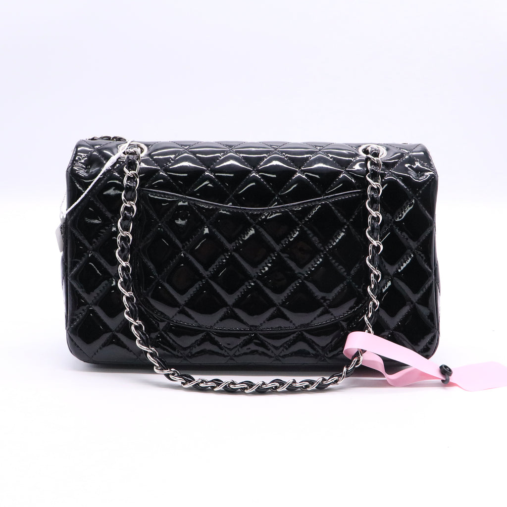 Chanel Patent Upside Down Flap Bag Black twins LDJ2726