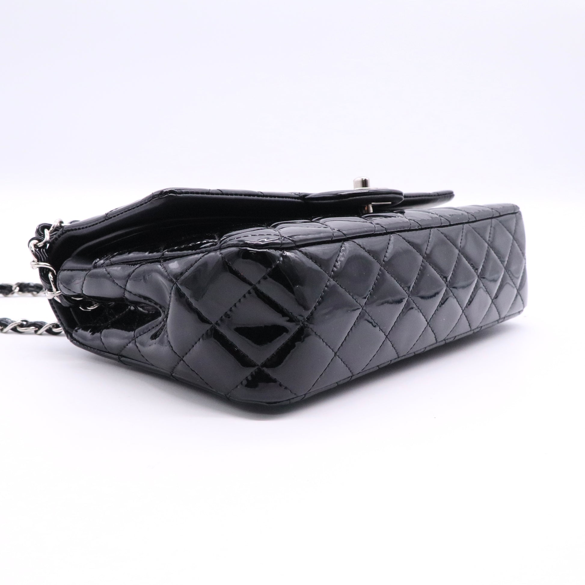 Chanel Patent Upside Down Flap Bag Black twins LDJ2726