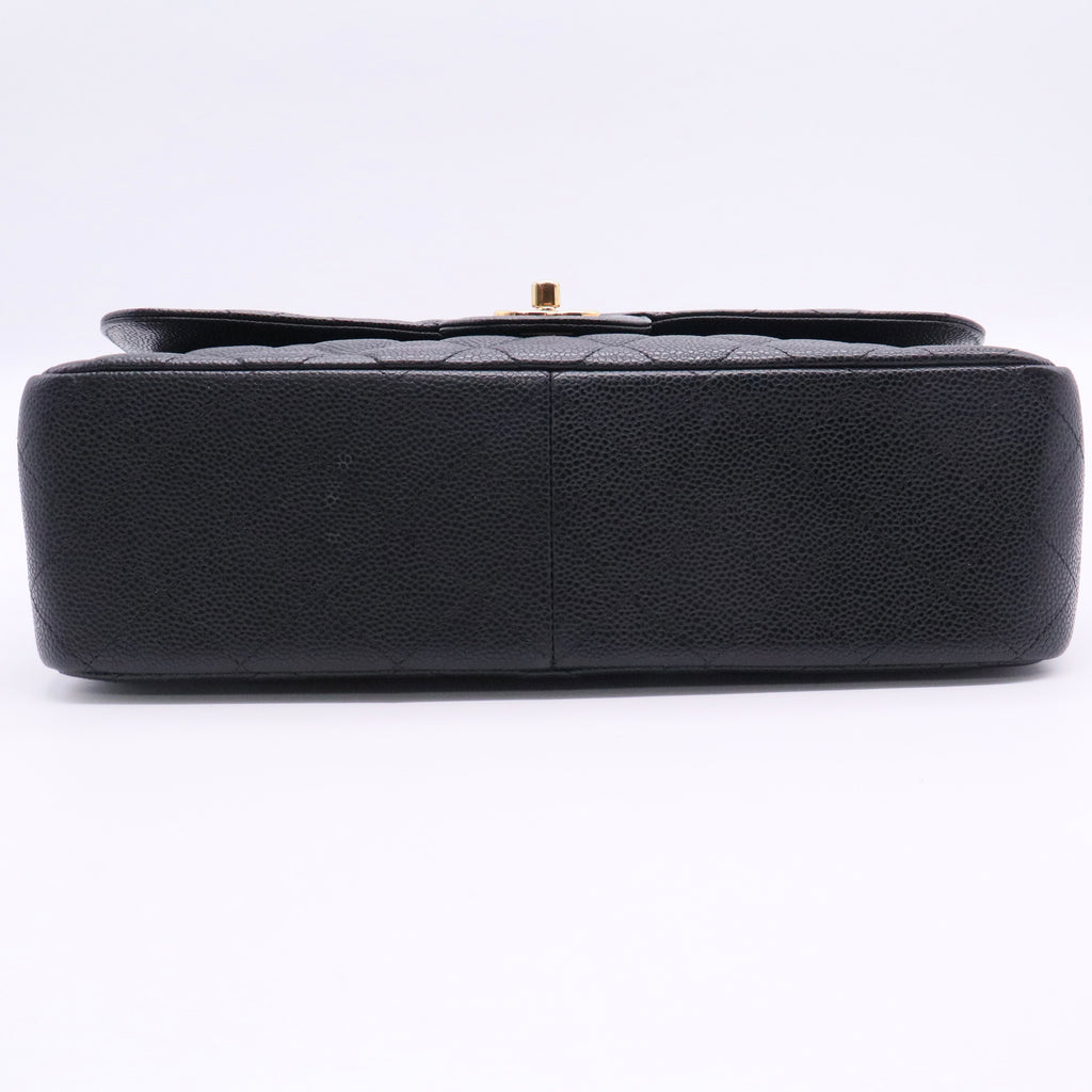 Chanel Caviar Quilted Jumbo Double Flap Black Gold hardwarehardware twins LDJ2724