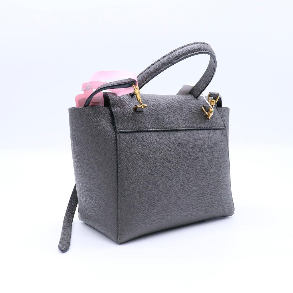 Celine Grained Calfskin Nano Belt Bag Grey twins LDJ4065