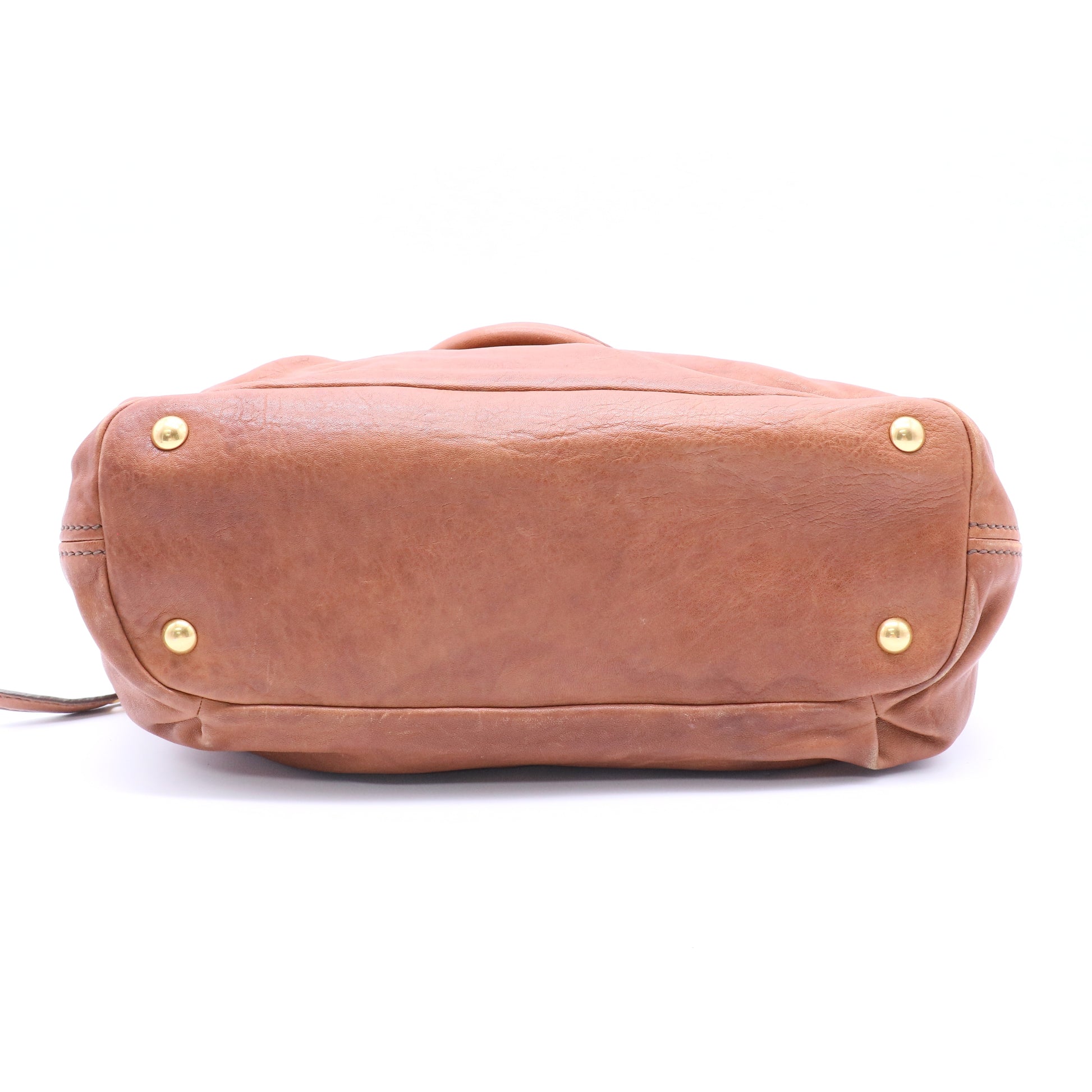 Brown Deerskin Tote twins