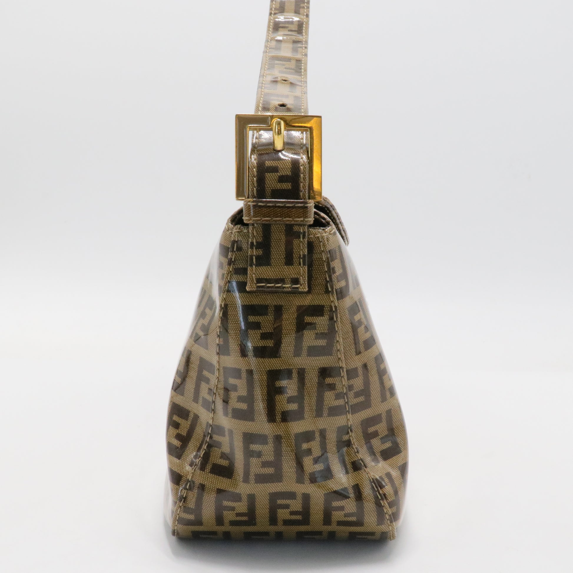 Double Flap Bag Patent Canvas Medium