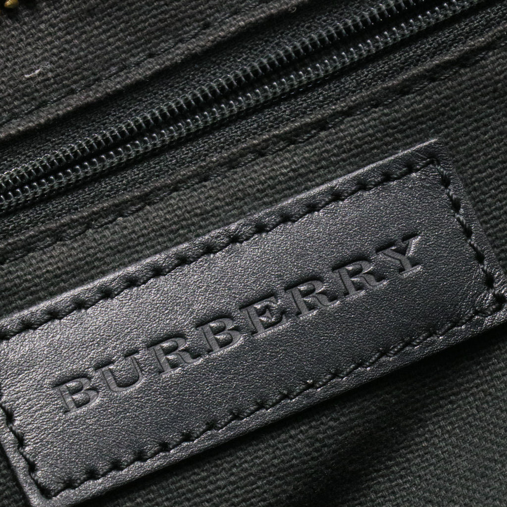Burberry Black Brogue Leather Tassel Satchel