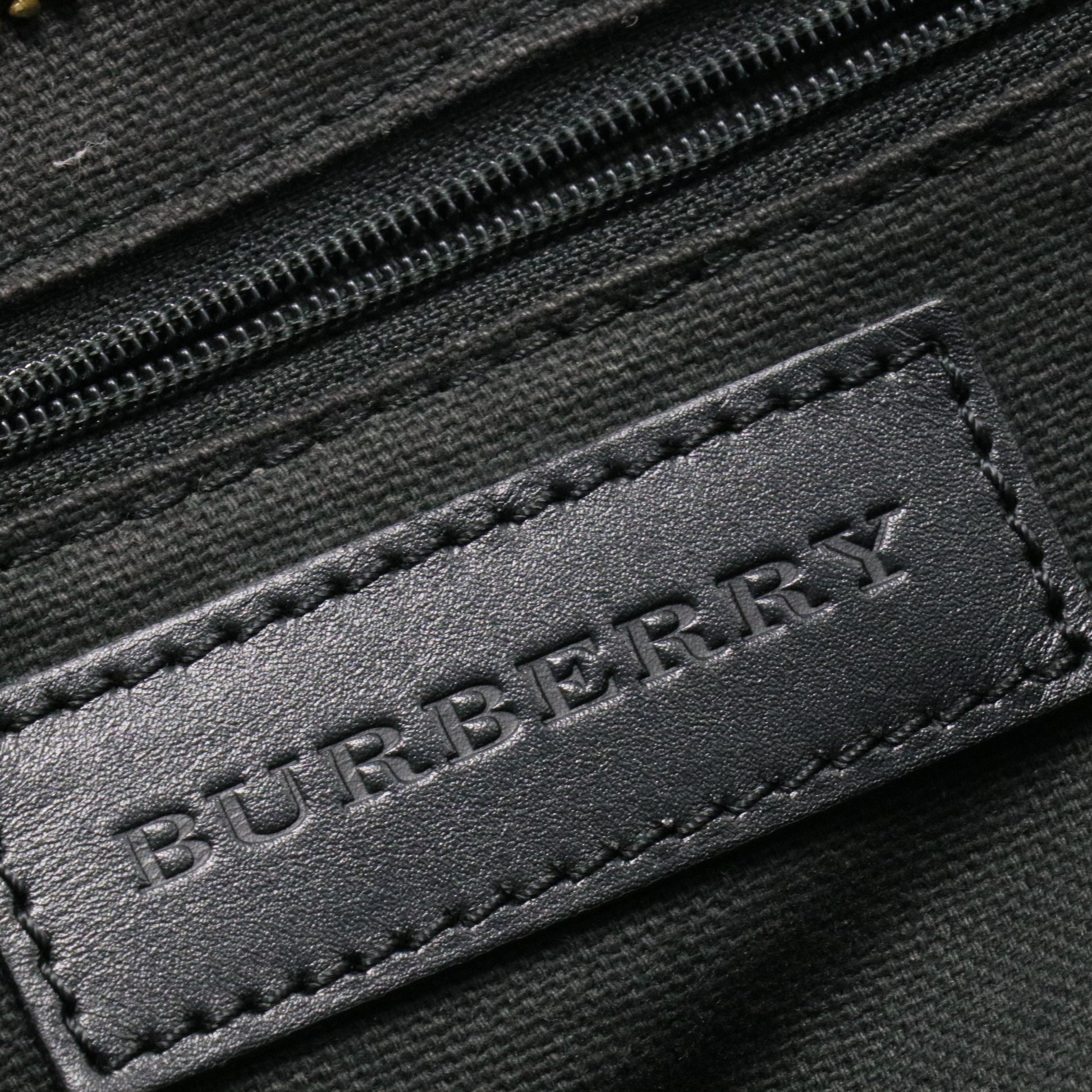 Burberry Black Brogue Leather Tassel Satchel