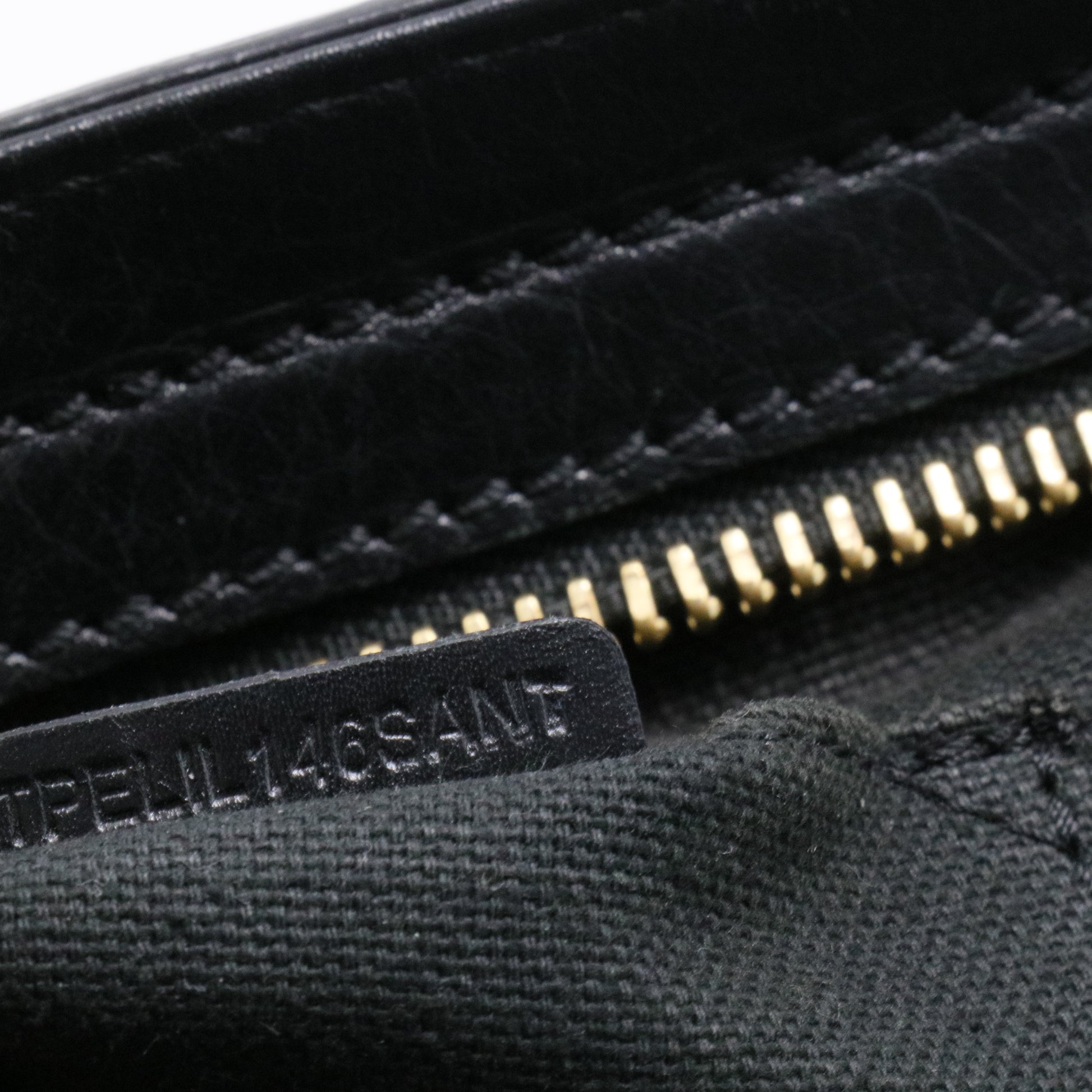 Burberry Black Brogue Leather Tassel Satchel