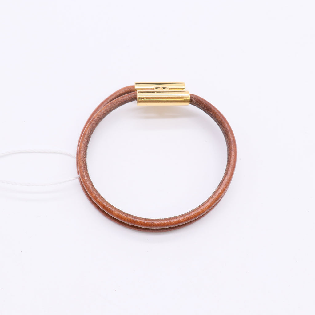 Hermes Tournis Leather bracelet twins LDZ322