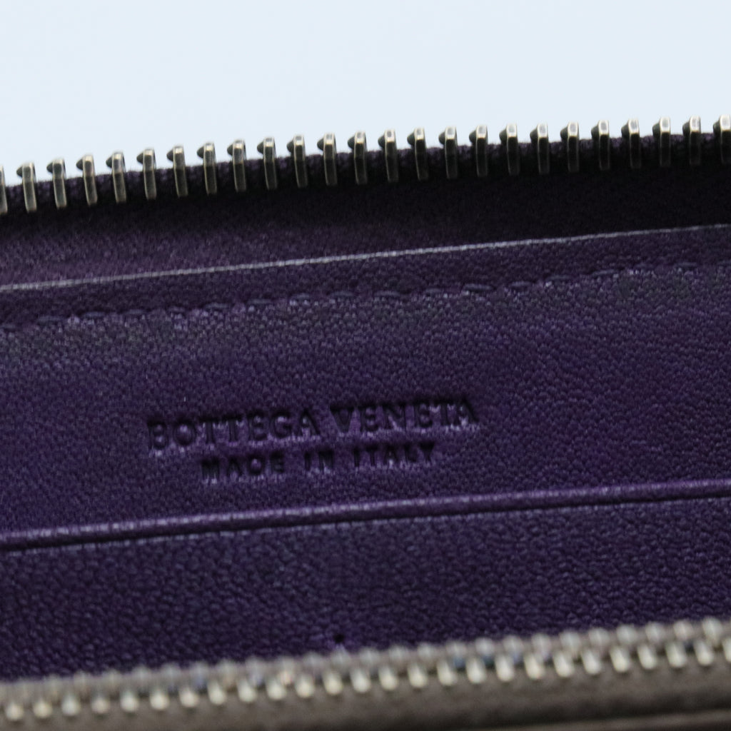 Intrecciato Weave Lambskin Continental Wallet
