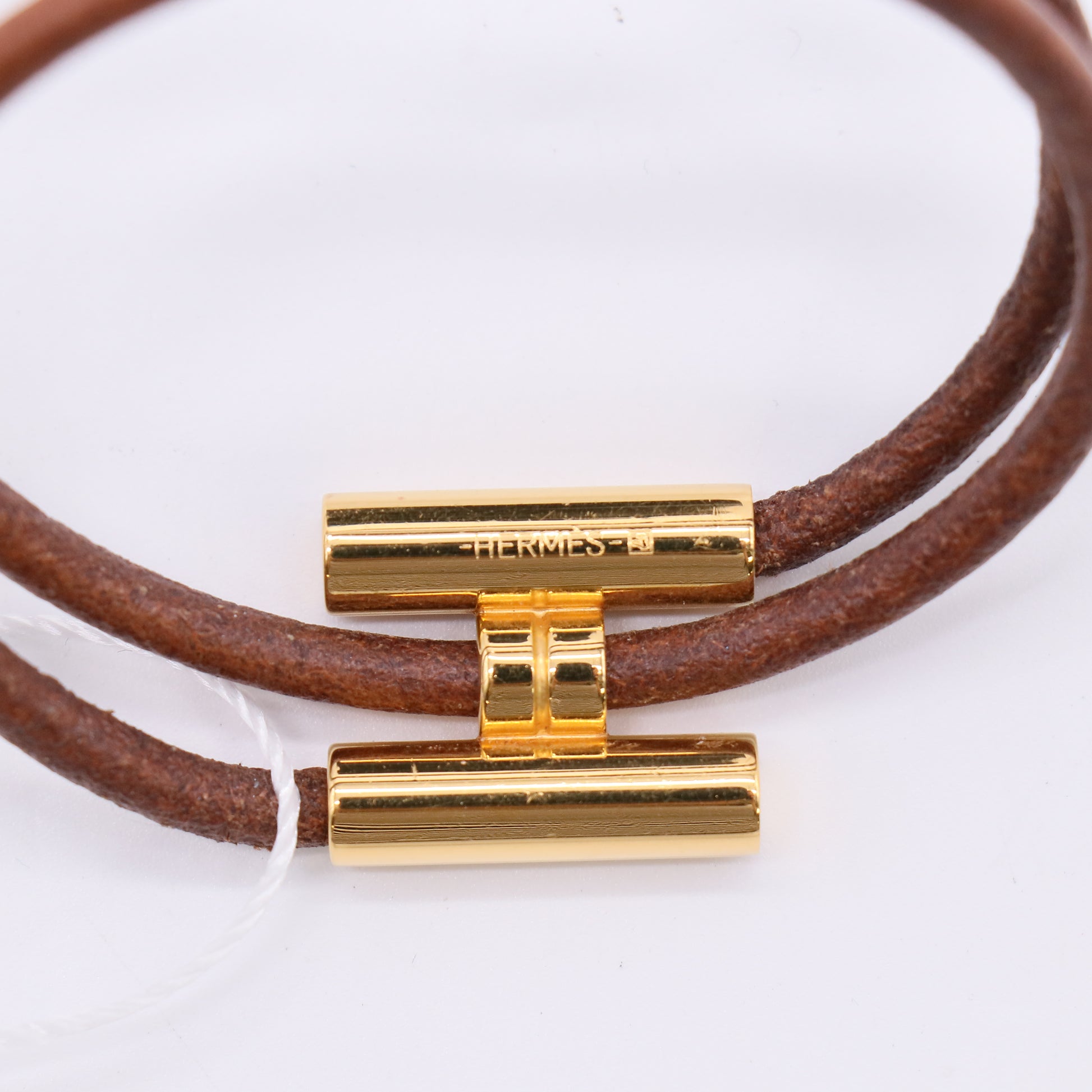 Hermes Tournis Leather bracelet twins LDZ322