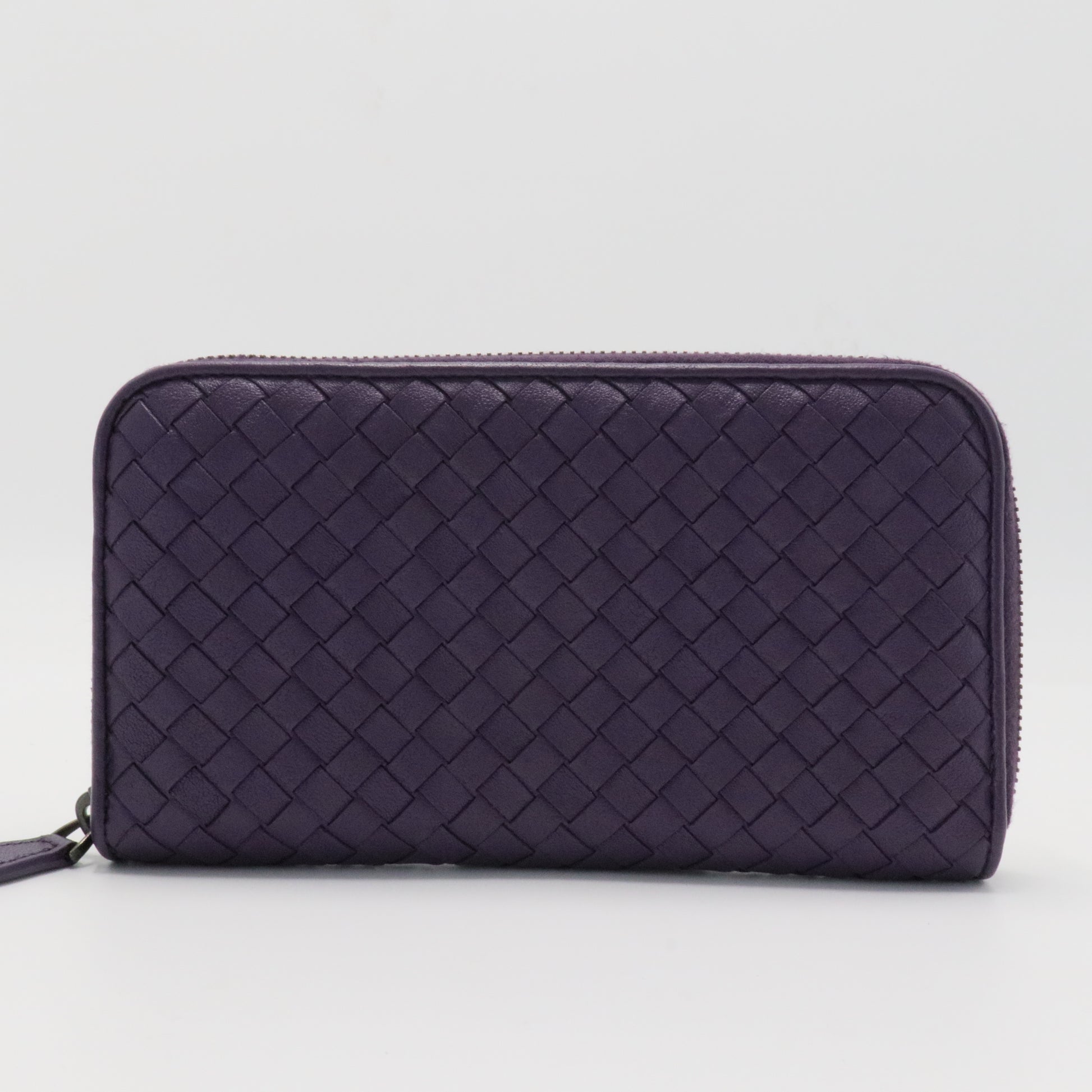 Intrecciato Weave Lambskin Continental Wallet