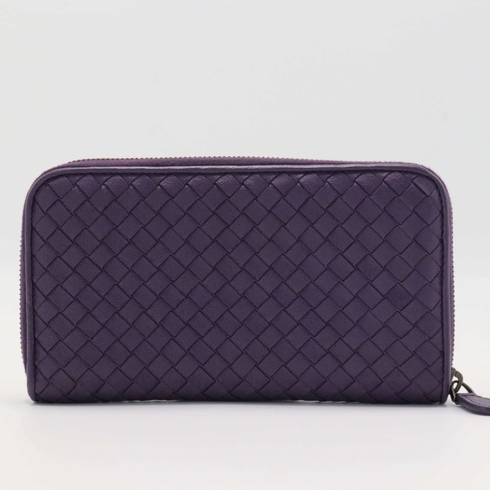 Intrecciato Weave Lambskin Continental Wallet