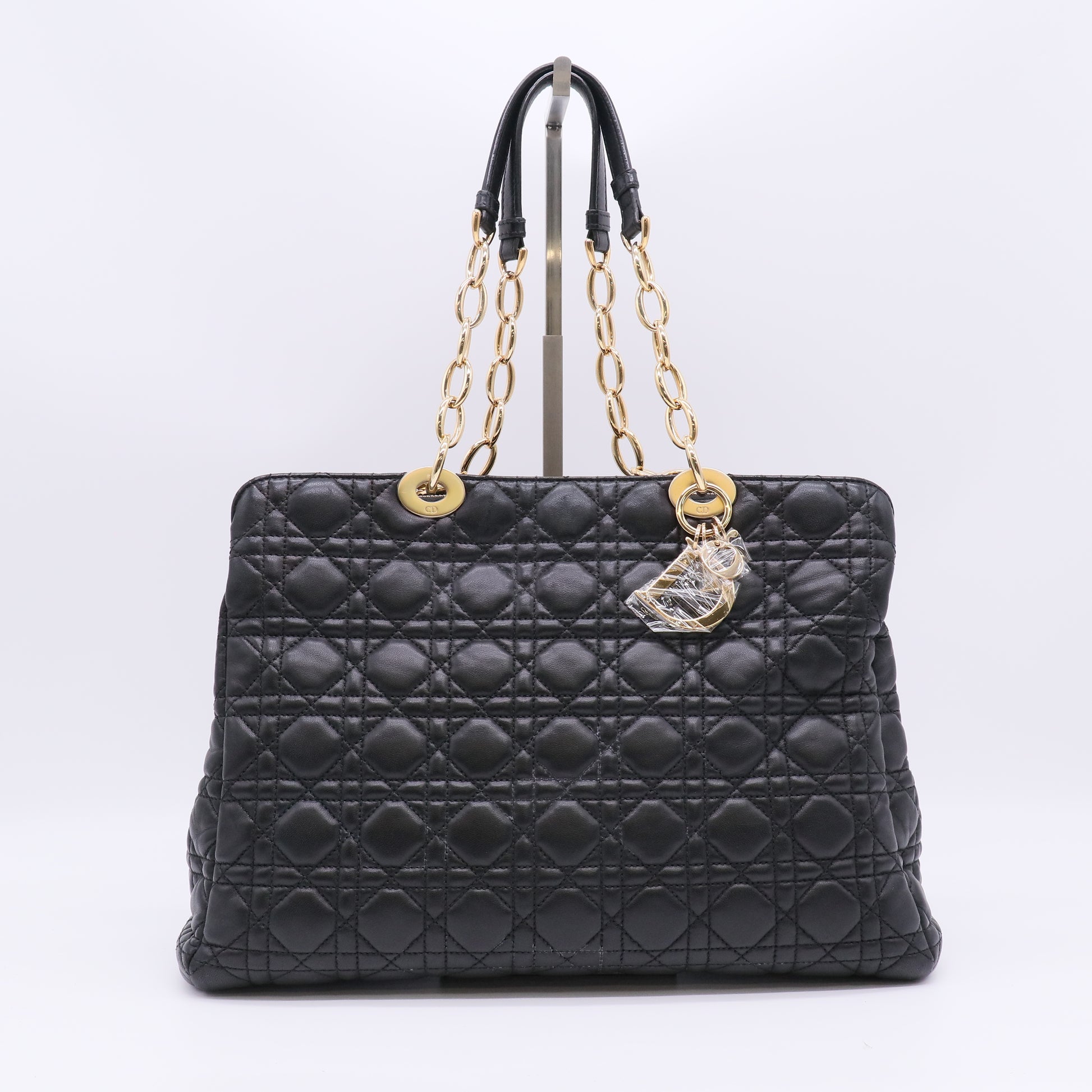 Dior Black Cannage Leather Large Soft Lady Dior Tote Twins LDJ4949