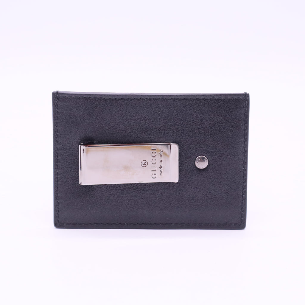 Micro GG Monogram Leather Card Holder