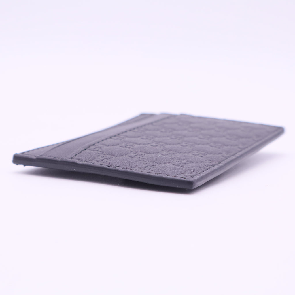 Micro GG Monogram Leather Card Holder