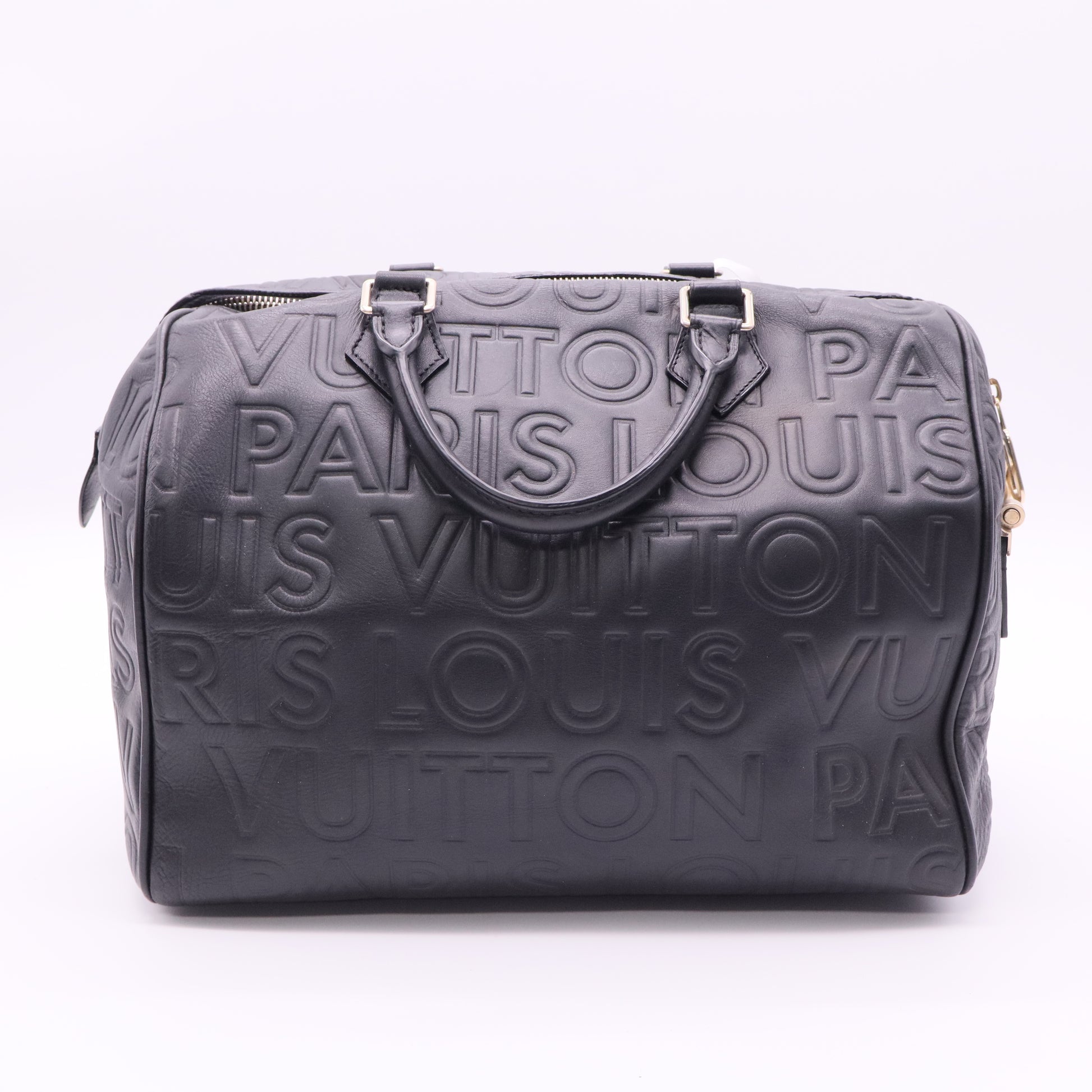 Paris Speedy Cube Bag Embossed Leather 30