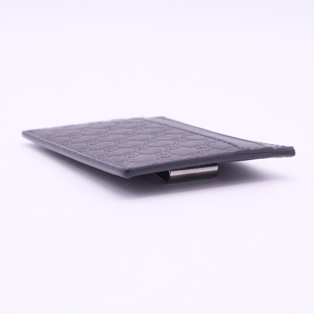 Micro GG Monogram Leather Card Holder