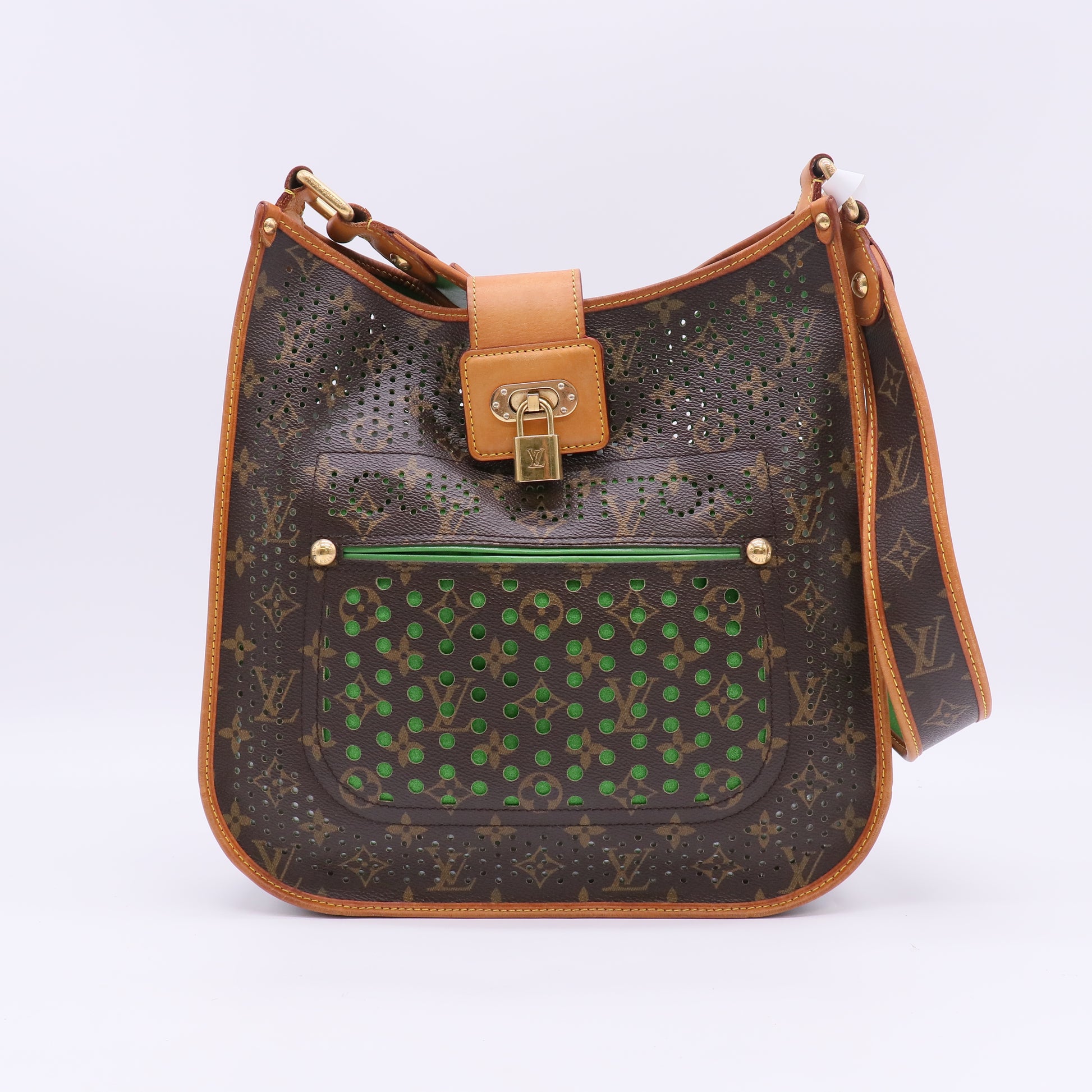 Louis Vuitton Limited Musette Handbag Perforated Monogram Canvas Twins B23852