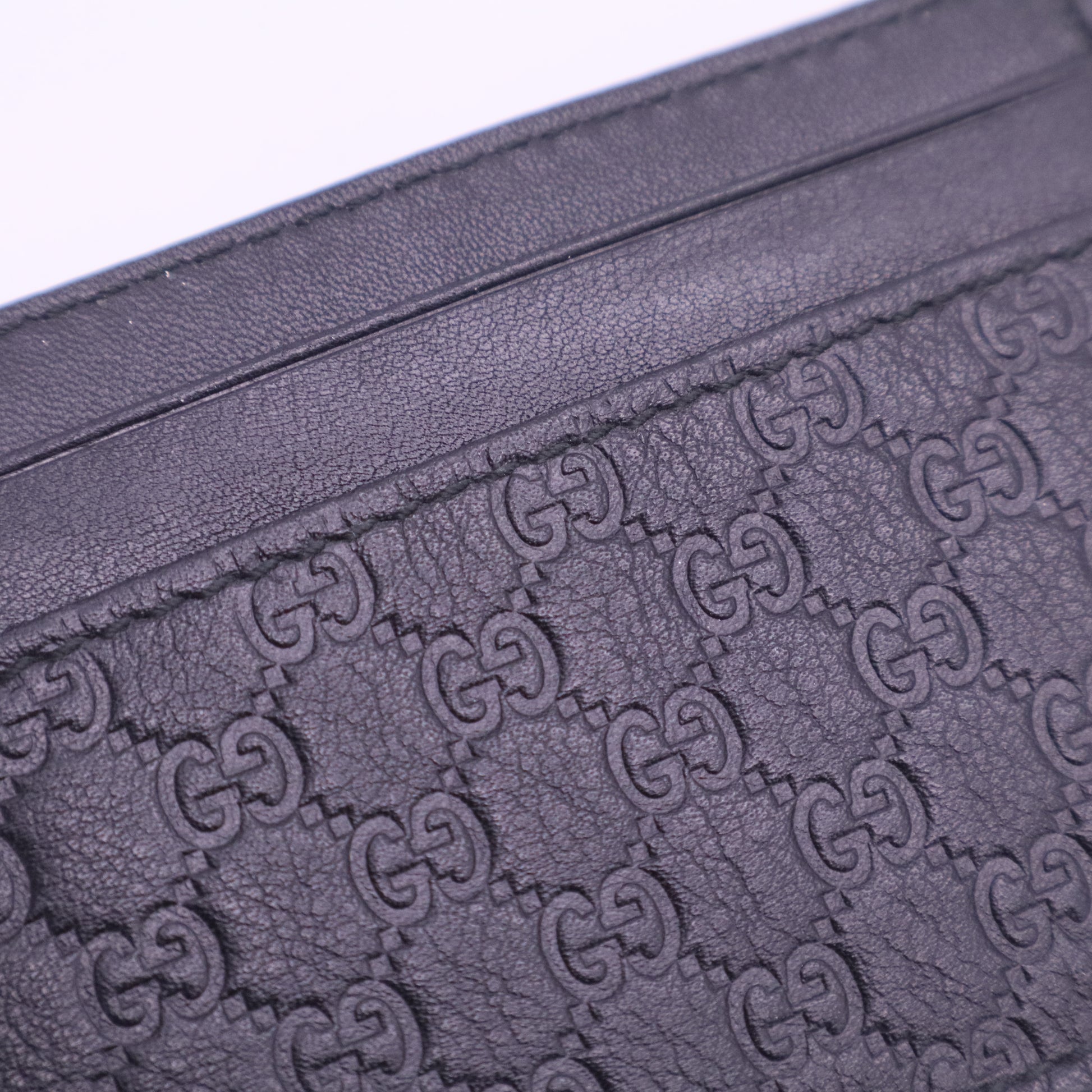Micro GG Monogram Leather Card Holder