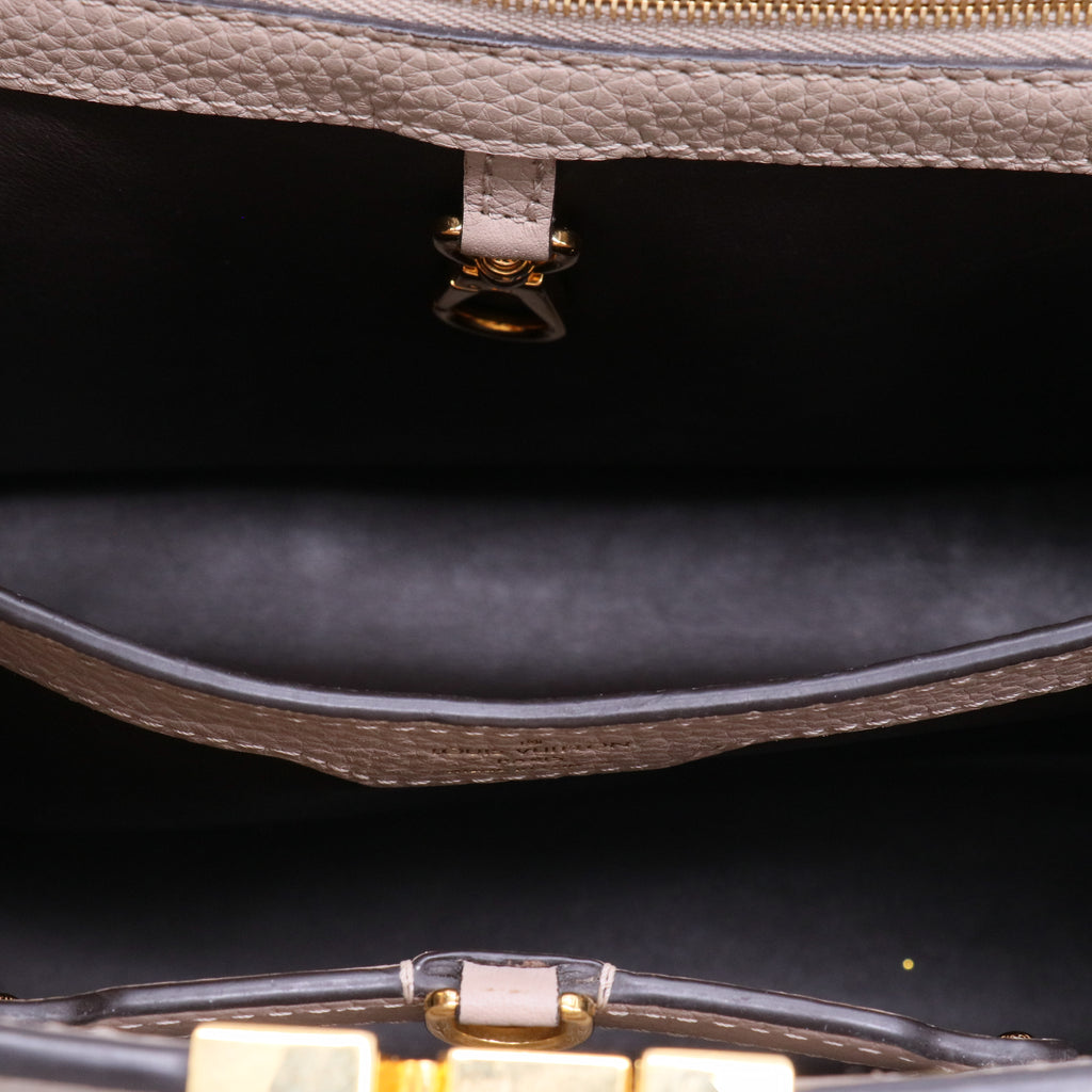 Louis Vuitton Galet Taurillon Leather Capucines Bag twins