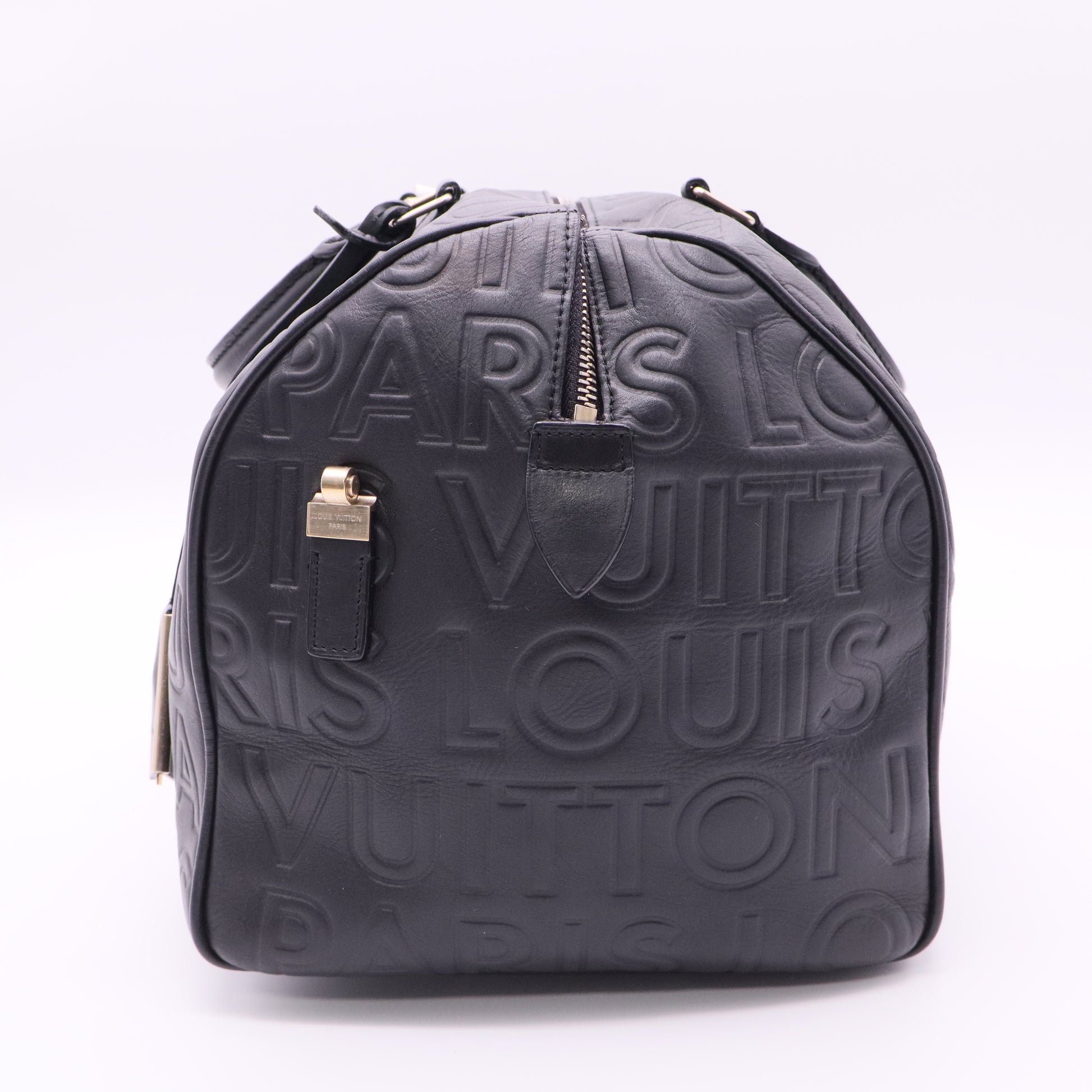 Paris Speedy Cube Bag Embossed Leather 30