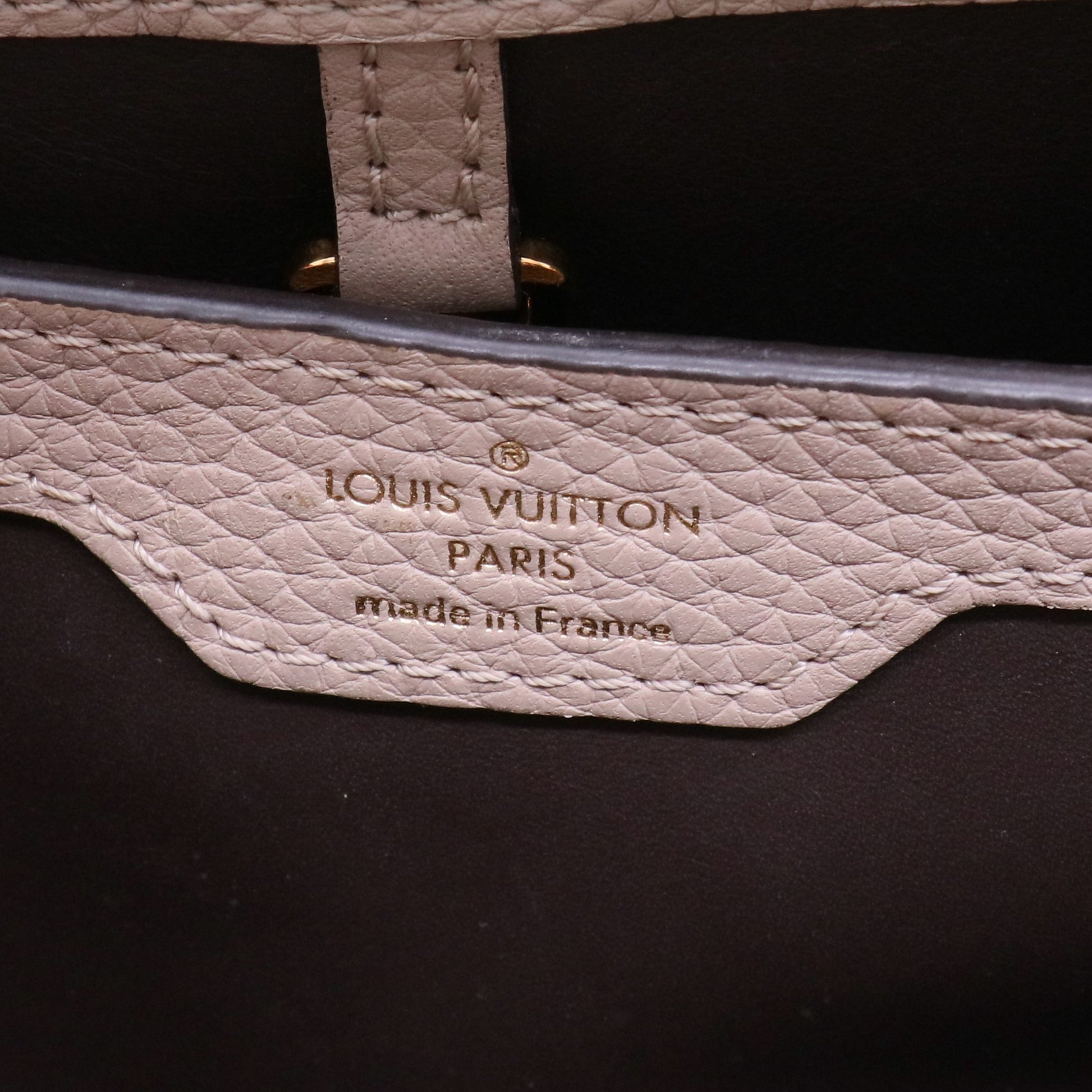 Louis Vuitton Galet Taurillon Leather Capucines Bag twins