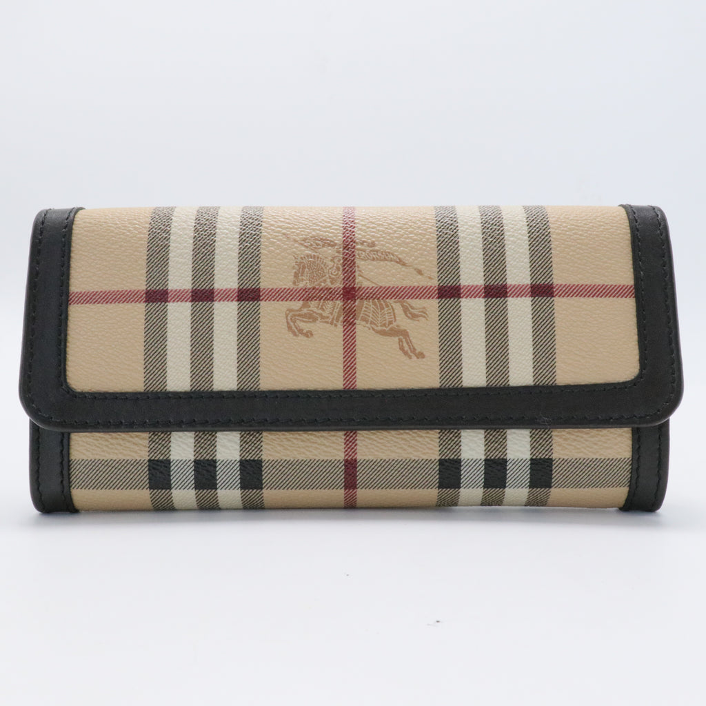 Haymarket Check Molly Continental Wallet Chocolate