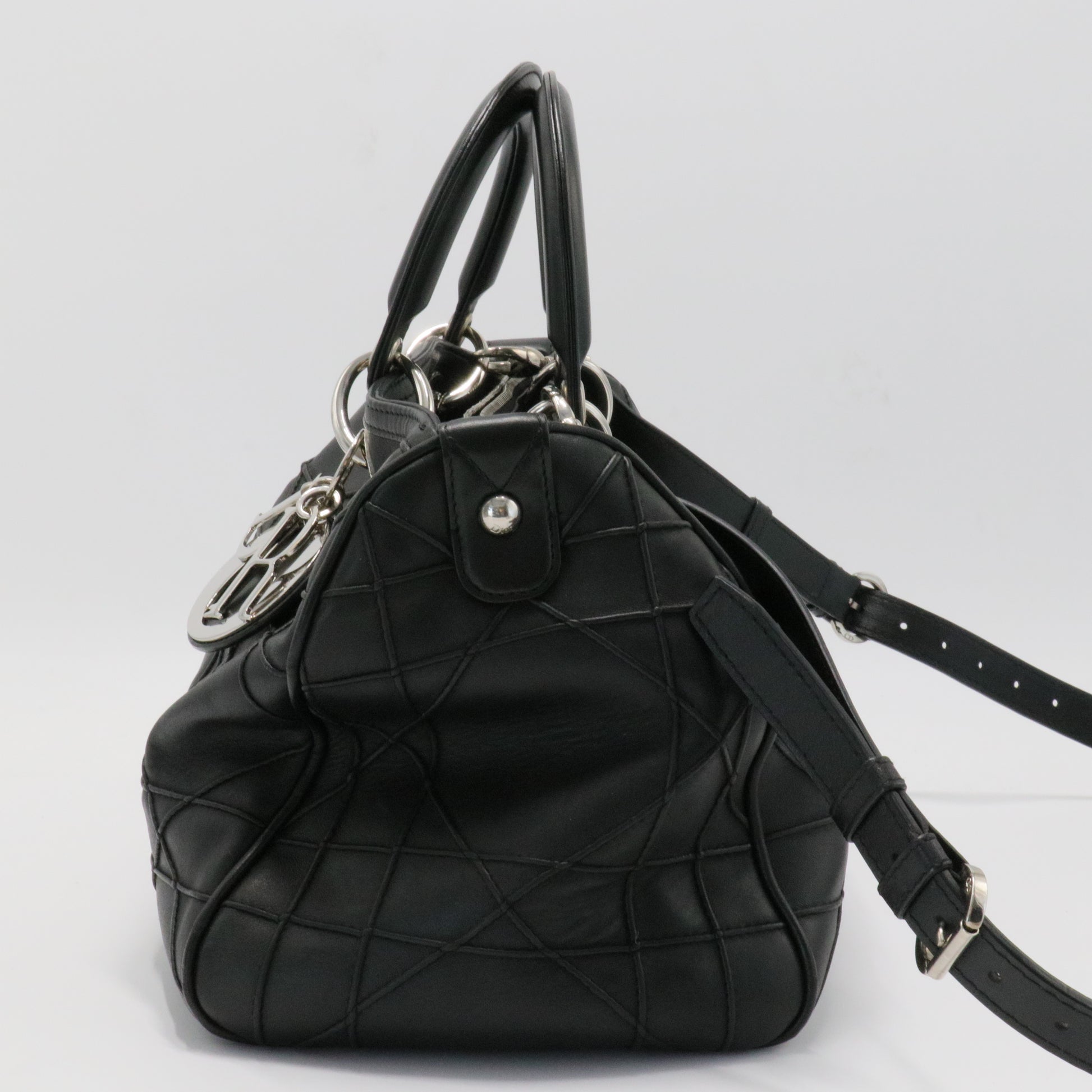 Granville Satchel Cannage Quilt Leather Small