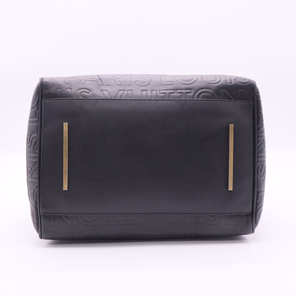 Paris Speedy Cube Bag Embossed Leather 30