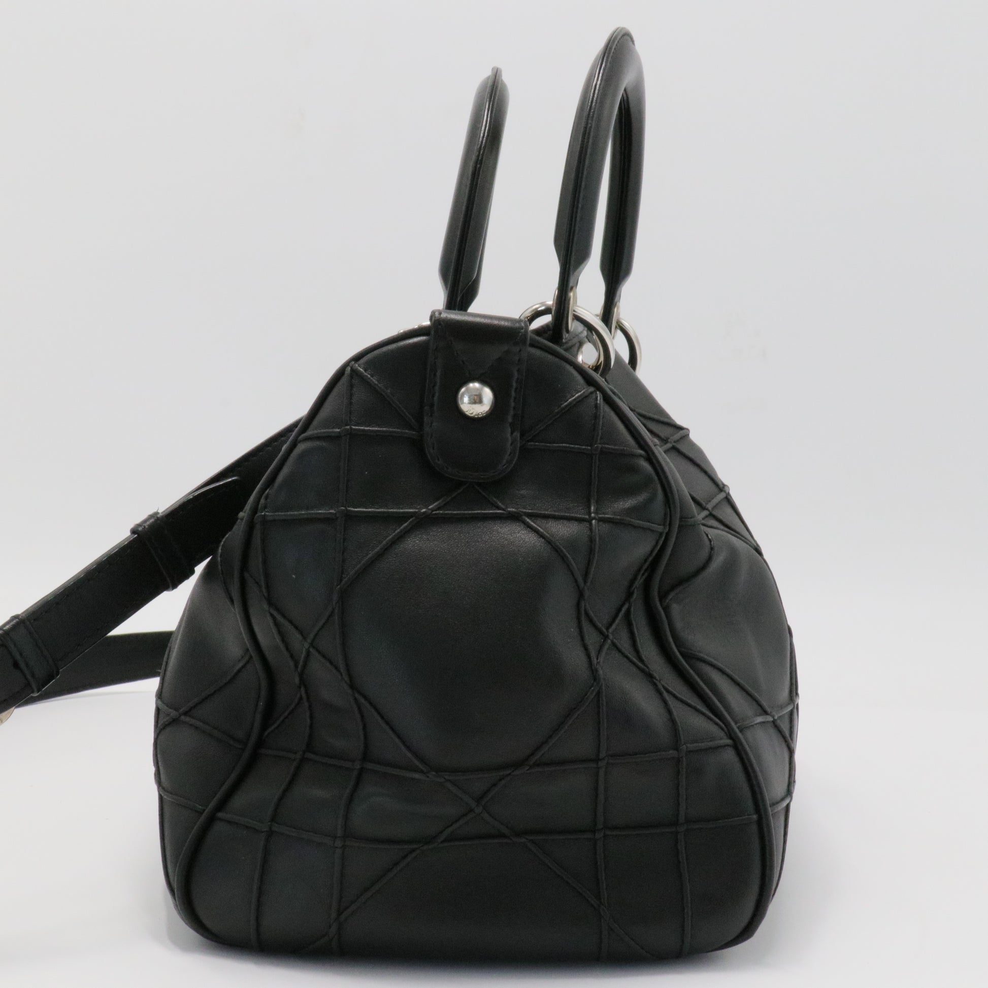 Granville Satchel Cannage Quilt Leather Small