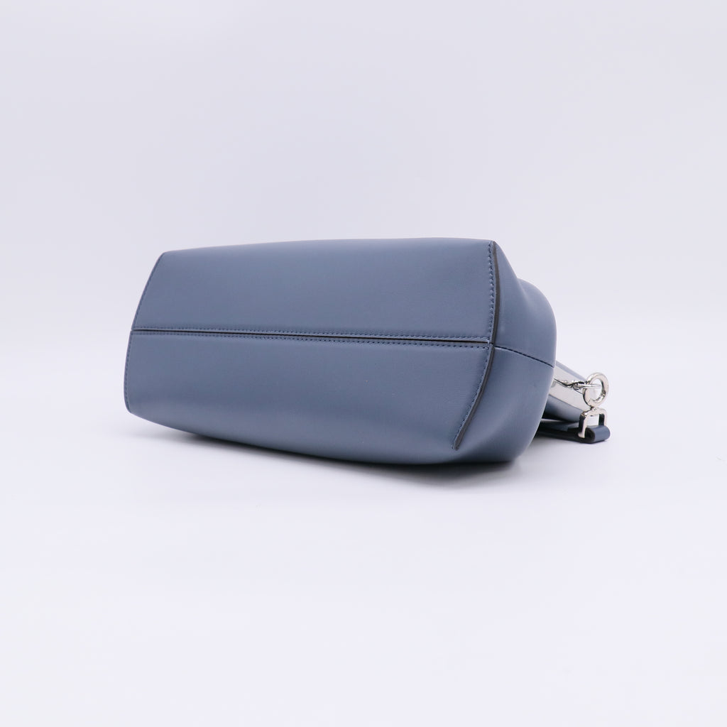 Fendi Blue Calfskin Leather Small First Bag Twins LDJ4944