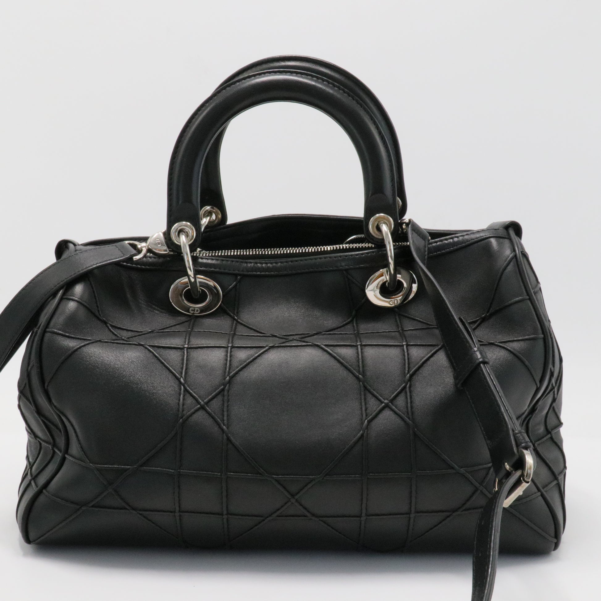 Granville Satchel Cannage Quilt Leather Small