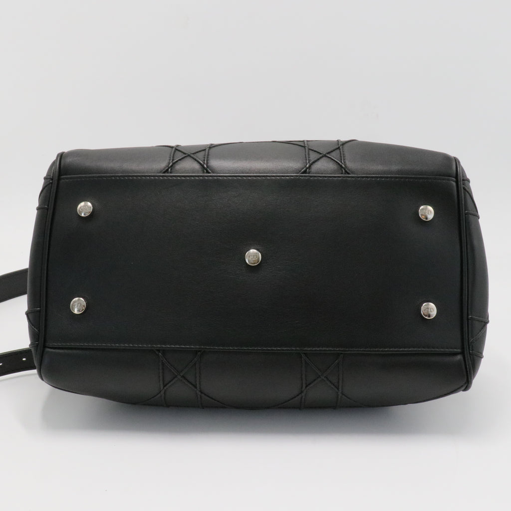 Granville Satchel Cannage Quilt Leather Small