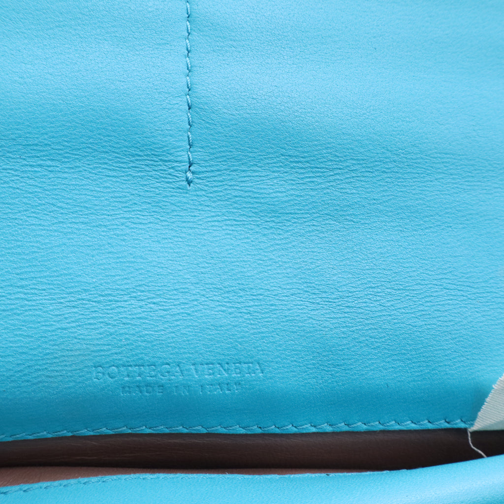Intrecciato aqua and snakeskin wallet Twins LDJ3532