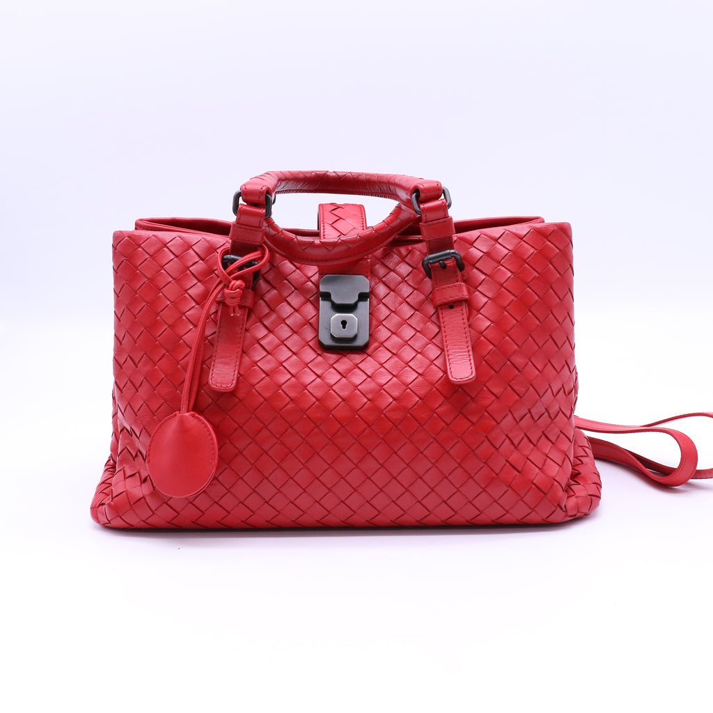 Bottega Veneta Roma Intrecciato Leather Tote twins B21896