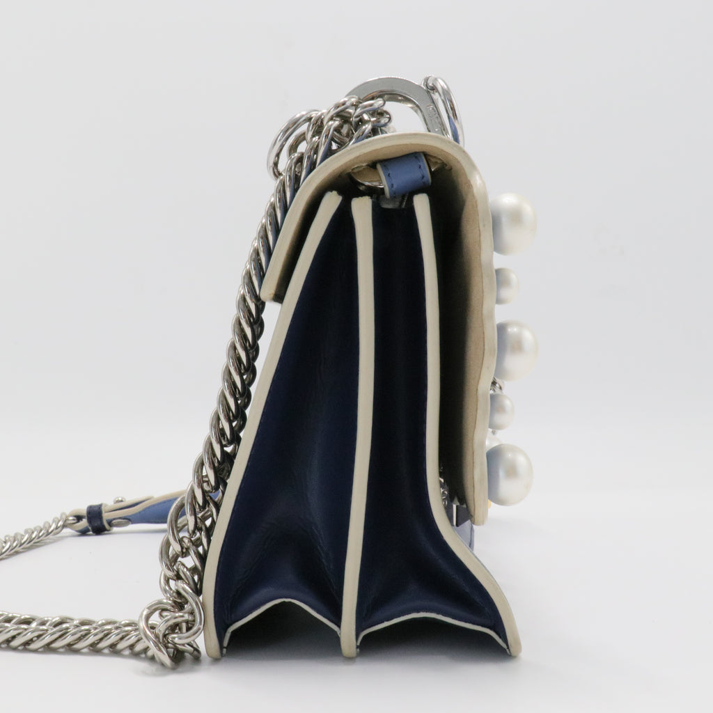 Kan I Bag Pearl Embellished Leather Small