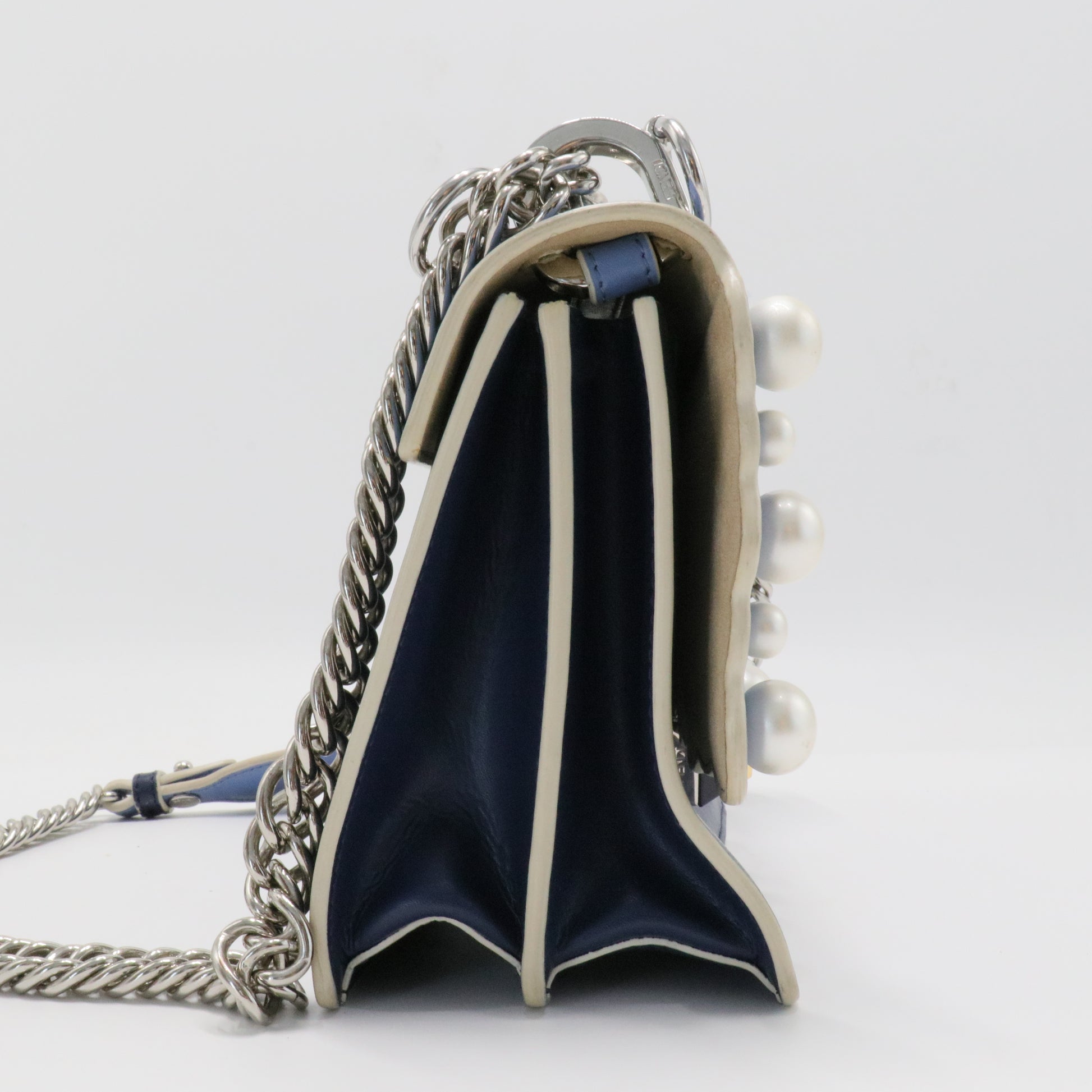 Kan I Bag Pearl Embellished Leather Small