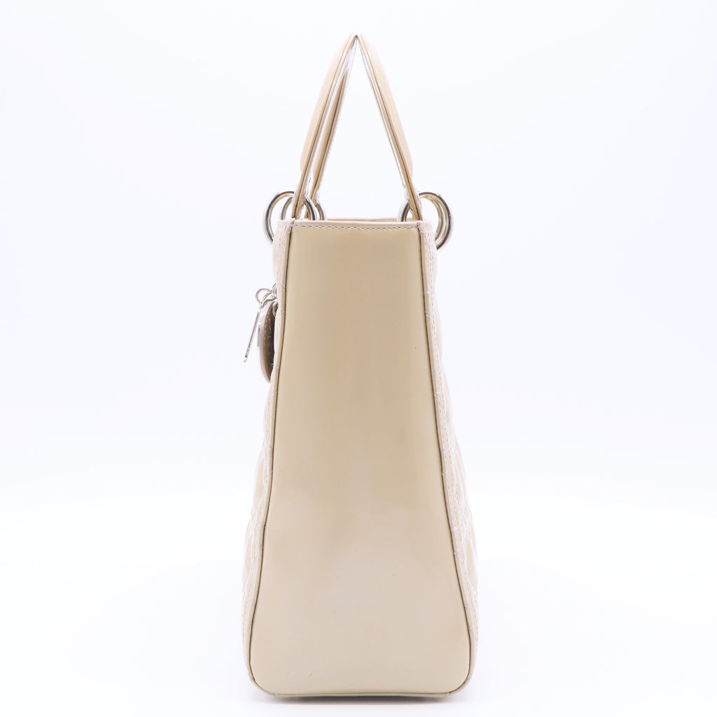 Patent Leather Lady Dior Large