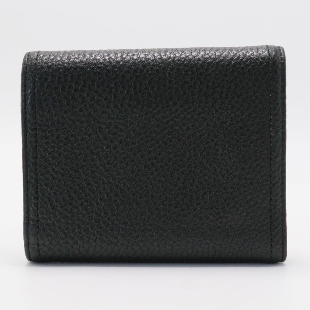 Small Grain Leather Trifold Wallet