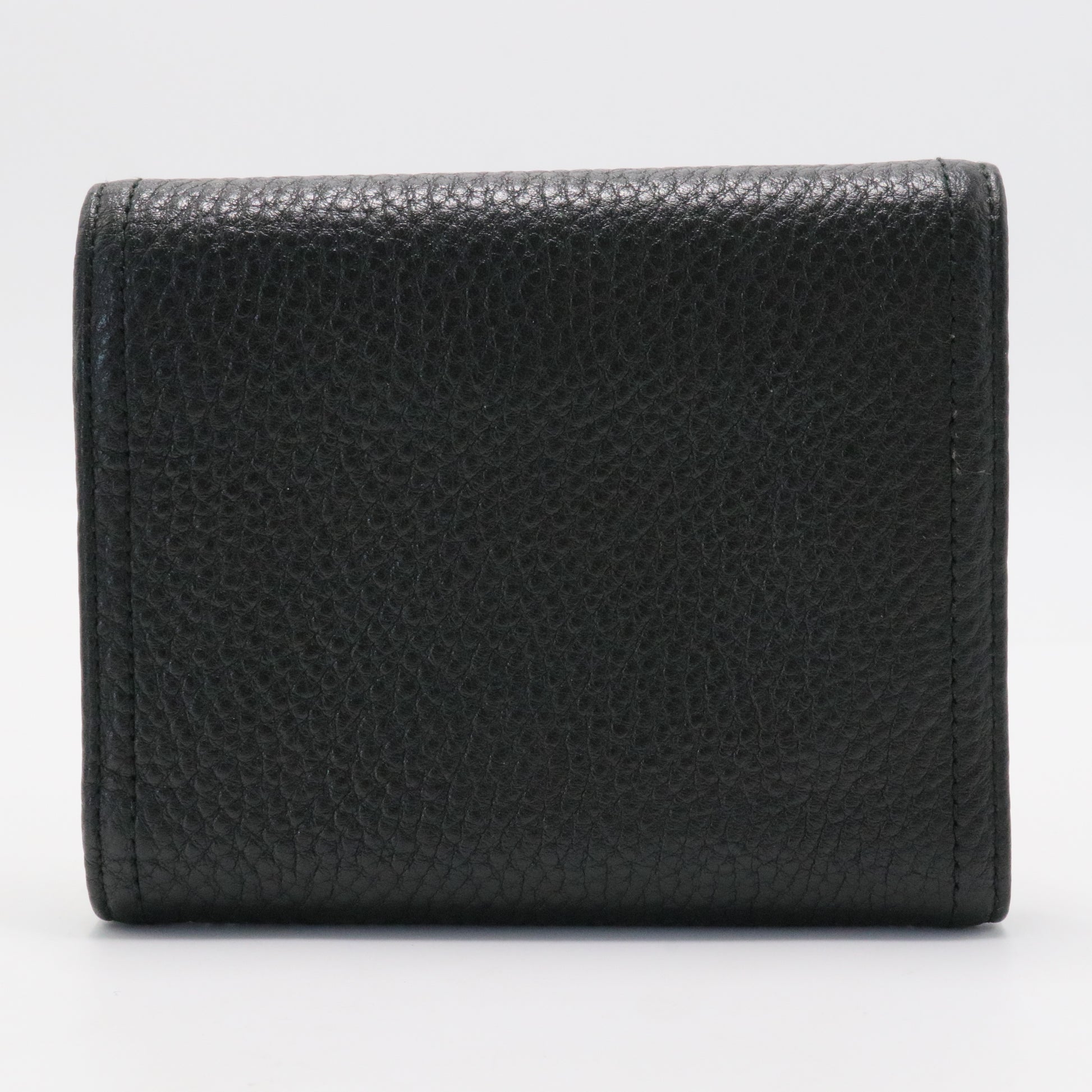 Small Grain Leather Trifold Wallet