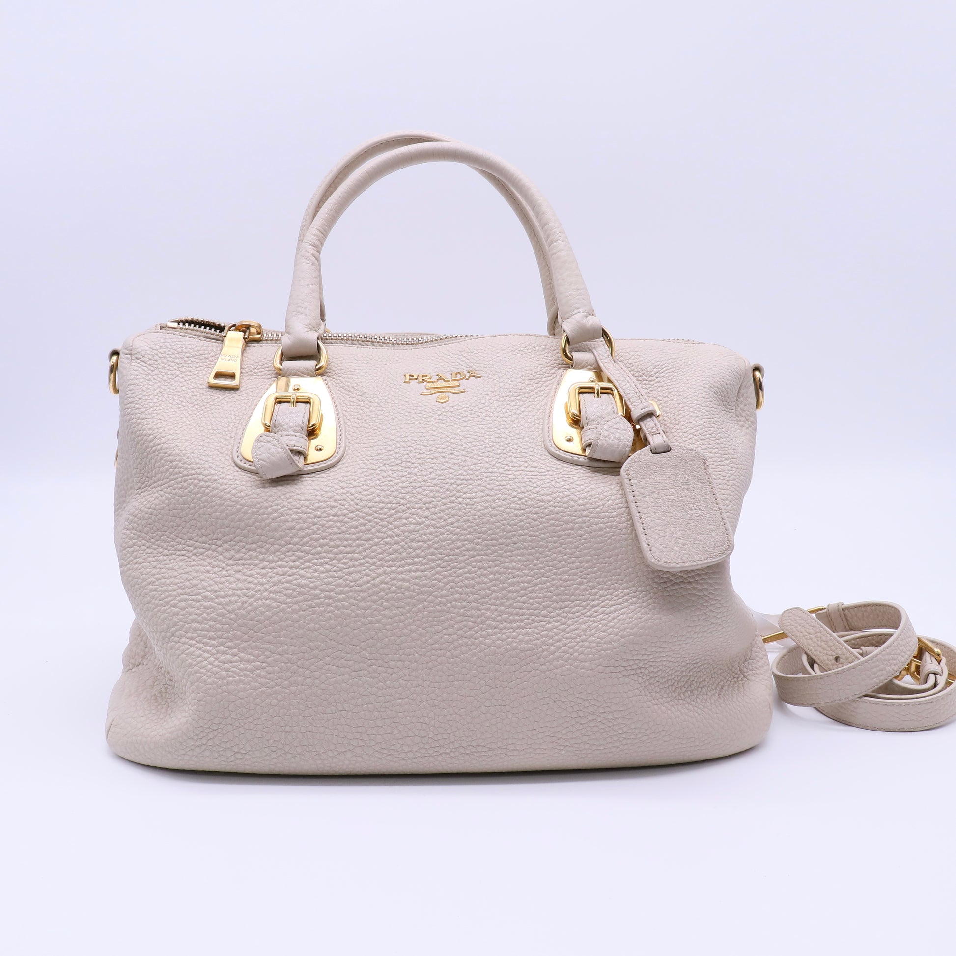 Prada Vitello Daino Leather Tote Bag twins B20825